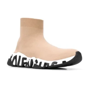 Adidași Speed Graffiti „Tricot bej cu talpă cu graffiti alb și negru” 605942W2DB79791