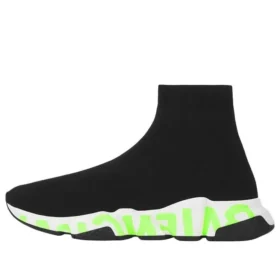 Adidași Speed Graffiti „Tricot negru cu talpă cu graffiti verde fluorescent” 605972W05GY1935