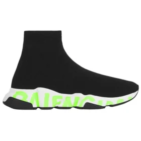 Adidași Speed Graffiti „Tricot negru cu talpă cu graffiti verde fluorescent” 605972W05GY1935