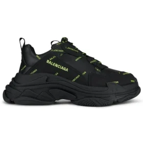 Adidași Triple S „Allover Logo – Negru-Galben Fluorescent” 536737W2FA11070