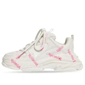 Adidași Triple S Sneakerși cu logo „Material tehnic alb și roz” 654251W2FAB9050