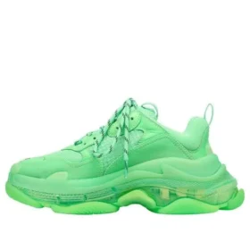Adidași Triple S „Talpă transparentă – Verde neon” 541624W2CF13801