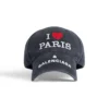 Șapcă Balenciaga „I Love Paris” „Negru” 811743410B21002