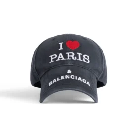 Șapcă Balenciaga „I Love Paris” „Negru” 811743410B21002