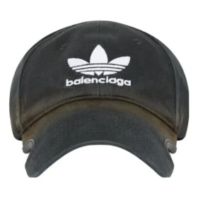 Șapcă Balenciaga x adidas Trefoil cu logo Balenciaga „Black White” 723749410B21077