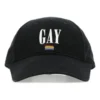 Șapcă de baseball din bumbac twill cu logo Pride brodat „Black” 670811410B21000