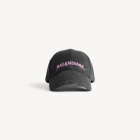 Șapcă pentru bărbați DIY Balenciaga cu spate decupat, de culoare neagră