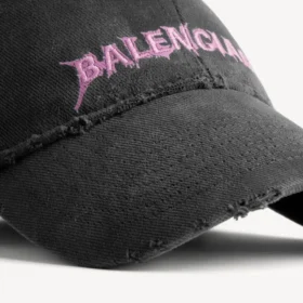 Șapcă pentru bărbați DIY Balenciaga cu spate decupat, de culoare neagră