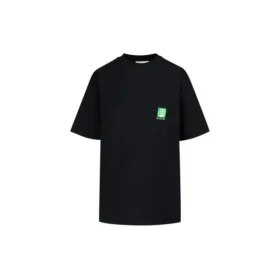 B Tricou cu mânecă scurtă, negru, cu imprimeu ecologic cu litere verzi 594599THV631000