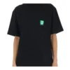 B Tricou cu mânecă scurtă, negru, cu imprimeu ecologic cu litere verzi 594599THV631000