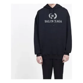 Balenciaga BB pentru bărbați, cu logo imprimat pe piept, negru 556143TDV521000
