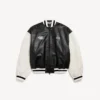 Balenciaga | Jachetă varsity din colaborarea cu NBA, în negru/alb