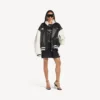 Balenciaga | Jachetă varsity din colaborarea cu NBA, în negru/alb