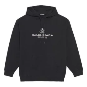 Balenciaga pentru bărbați, cu imprimeu cu litere și logo, negru, 570811TGV701000