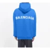 Balenciaga pentru bărbați cu logo pe spate și imprimeu cu litere, albastru 570811THV798077
