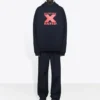 Balenciaga pentru bărbați, model X-Rated, negru-roșu-negru, 620973TIVA81076
