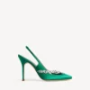 Balenciaga pentru femei | pantofi cu baretă în spate Manolo Blahnik, culoare iarbă