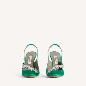 Balenciaga pentru femei | pantofi cu baretă în spate Manolo Blahnik, culoare iarbă