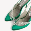 Balenciaga pentru femei | pantofi cu baretă în spate Manolo Blahnik, culoare iarbă