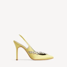 Balenciaga pentru femei | pantofi cu baretă în spate Manolo Blahnik, culoare lime