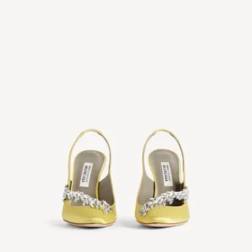 Balenciaga pentru femei | pantofi cu baretă în spate Manolo Blahnik, culoare lime