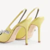 Balenciaga pentru femei | pantofi cu baretă în spate Manolo Blahnik, culoare lime
