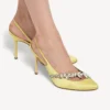 Balenciaga pentru femei | pantofi cu baretă în spate Manolo Blahnik, culoare lime