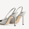 Balenciaga pentru femei | pantofi cu baretă în spate Manolo Blahnik în nuanța „Plume” gri