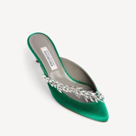Balenciaga pentru femei | saboți Manolo Blahnik în nuanța „grass”