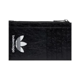 Balenciaga x adidas Portmoneu lung pentru monede și carduri „Black” 721896210M61091