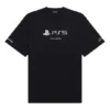 Balenciaga x PlayStation Crossover PS5 cu imprimeu geometric alfabetic, mânecă scurtă, unisex, negru 651795TKVF31070