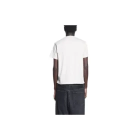 Balenciaga x RuPaul, semnată în comun, colecția FW21, cu imprimeu de litere, guler rotund, pentru bărbați, alb 670943TLV579057