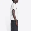 Balenciaga x RuPaul, semnată în comun, colecția FW21, cu imprimeu de litere, guler rotund, pentru bărbați, alb 670943TLV579057