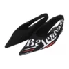 Balerini casual cu imprimeu logo și talpă cu curea în spate „Negru” 500619W06001091