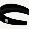 Bandă plată pentru femei Holli, în negru/argintiu lucios