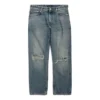 Blugi cu croi drept și efect uzat „Albastru” 745149THW254245