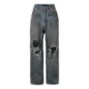 Blugi largi cu buzunare peticite „Albastru” 751111TDW143359