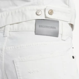 Blugi slim fit pentru bărbați, de culoare albă