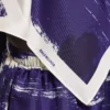 Bluză tip pelerină pentru femei, cu imprimeu de pensule, în culoarea albastră