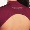 Body tehnic pentru femei cu decupaje, în nuanțele burgund/aqua