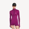 Body tehnic pentru femei, cu mâneci lungi, în nuanțe de violet/portocaliu