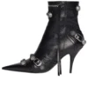 Botine Cagole 90 mm „Black Arena Lambskin” 694379WAD4E1081