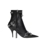 Botine Cagole 90 mm „Black Arena Lambskin” 694379WAD4E1081