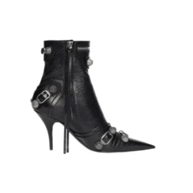 Botine Cagole 90 mm „Black Arena Lambskin” 694379WAD4E1081