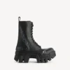 Botine cu șireturi pentru bărbați, model „Bulldozer”, negru