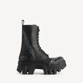 Botine cu șireturi pentru bărbați, model „Bulldozer”, negru