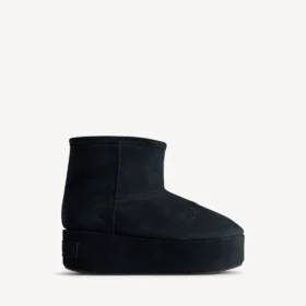 Botine cu platformă Alaska pentru femei, de culoare neagră