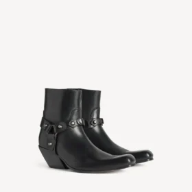 Botine Memphis pentru femei cu curele, negru