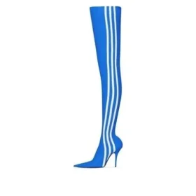 Botine peste genunchi Balenciaga x adidas Originals Knife „Blue” 724074W2ES14090