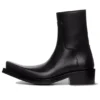 Botine Santiago „Piele de vițel neagră mată” 745530WBDO01000